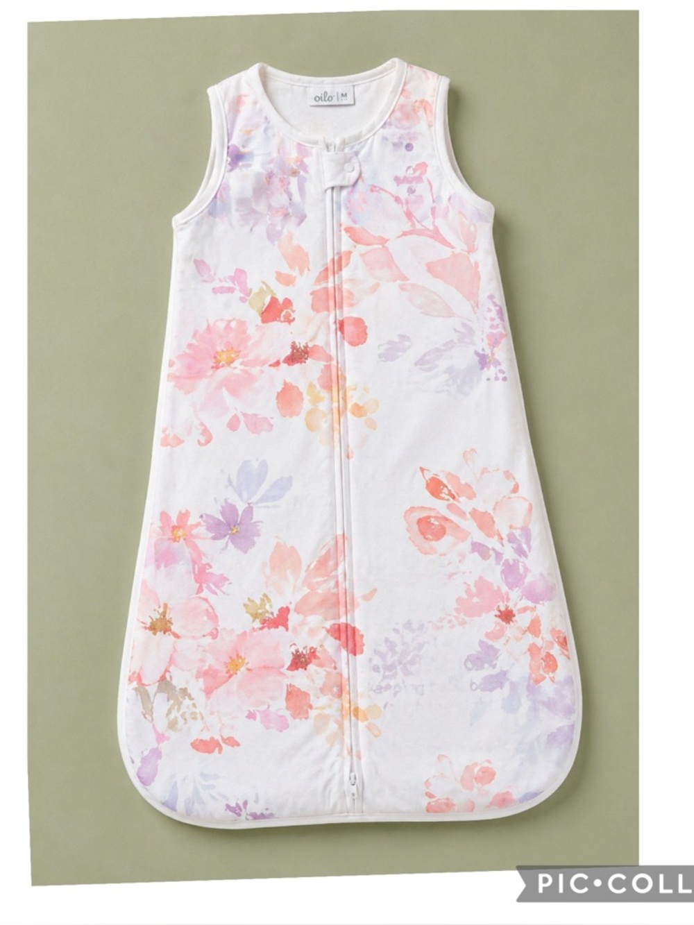 Oilo Baby Sleep Sack 6–18M Floral Cotton Wearable Blanket Pink Purple Light